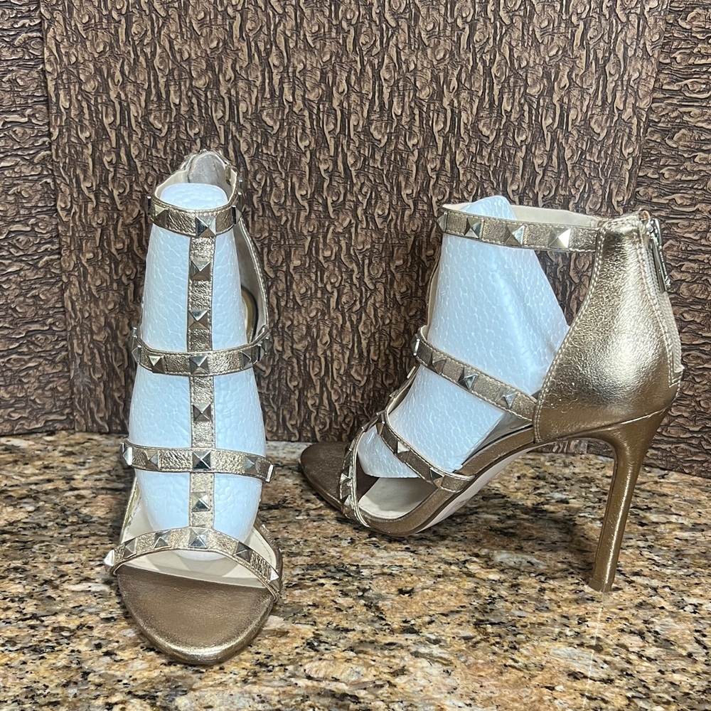 Jessica Simpson Gold Strappy High Heels